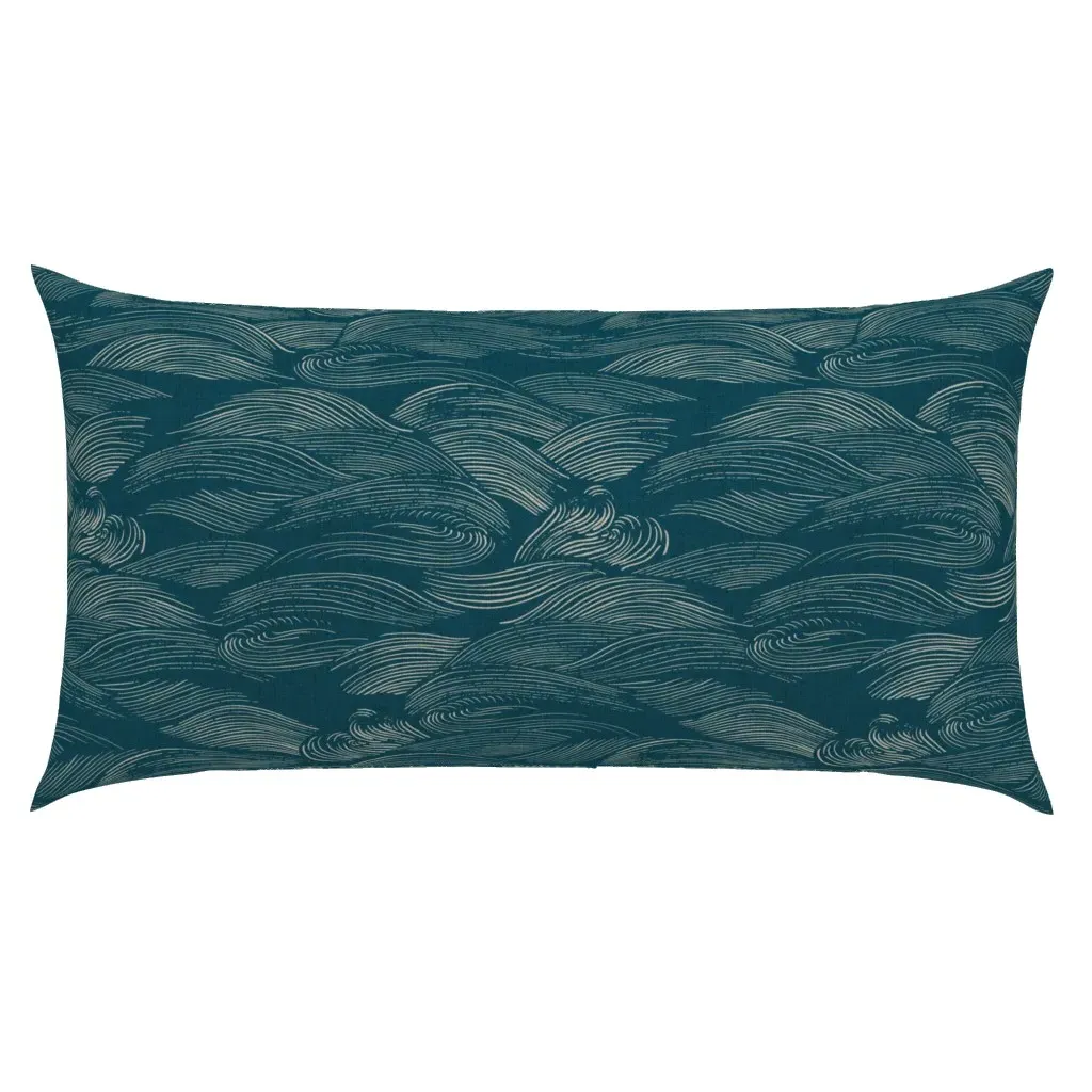 The Water Blue Silver King Pillow Sham - Teal product