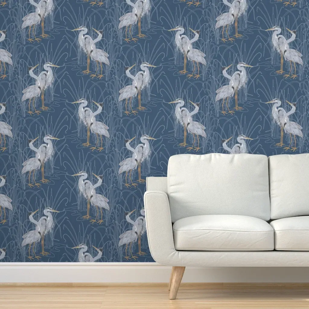 The Waters Edge Peel and Stick Wallpaper - Gray-Blue product
