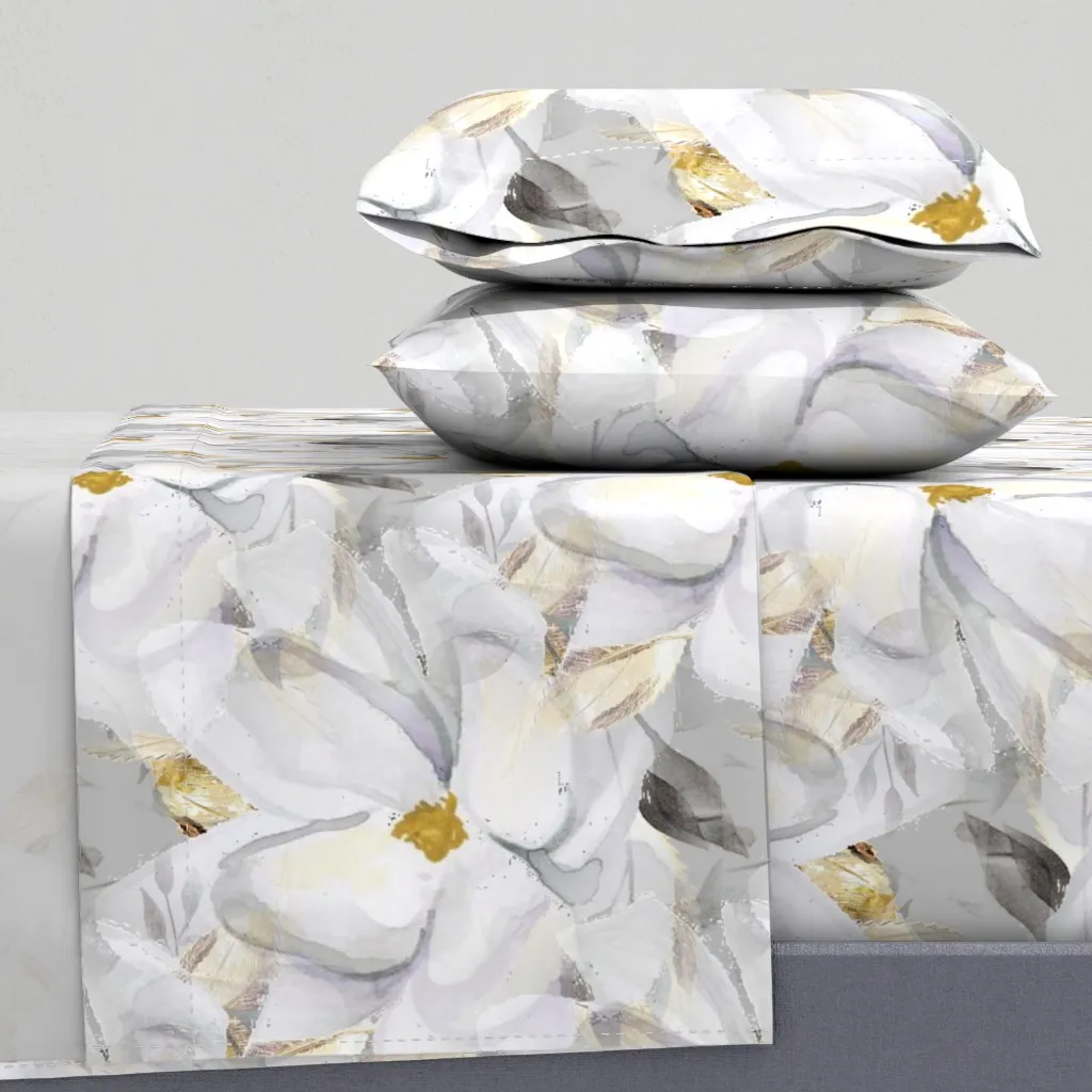 The White Flowers Queen Sheet Set - White product