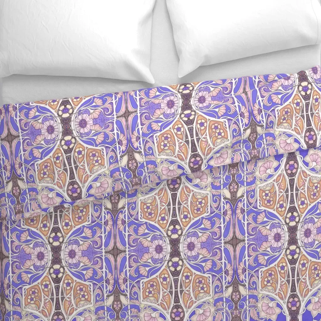 Then Spring Sprang Duvet Cover - Purple alternate view