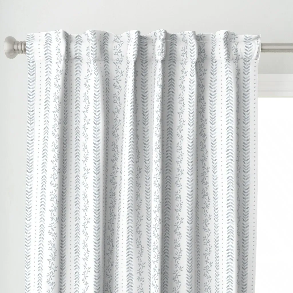 Theodora Curtain Panel - Dusty Blue alternate view