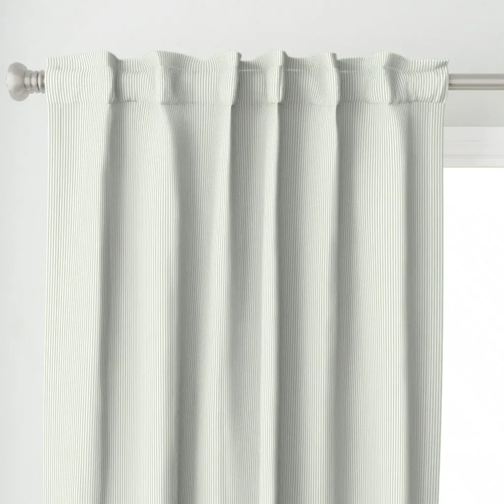 Thin Pinstripe Light Curtain Panel - Light Grey alternate view
