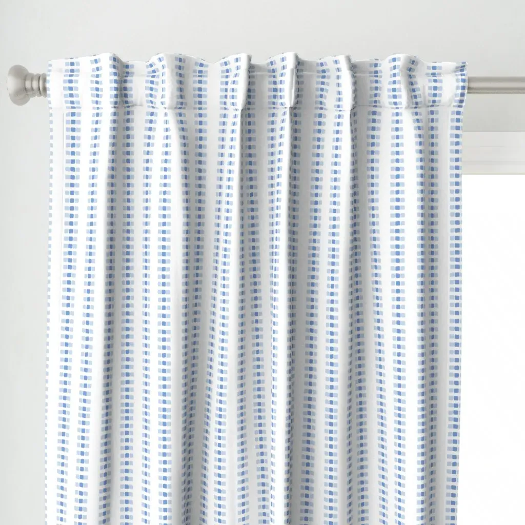 Thin Summer Stripes Curtain Panel - Light Blue alternate view