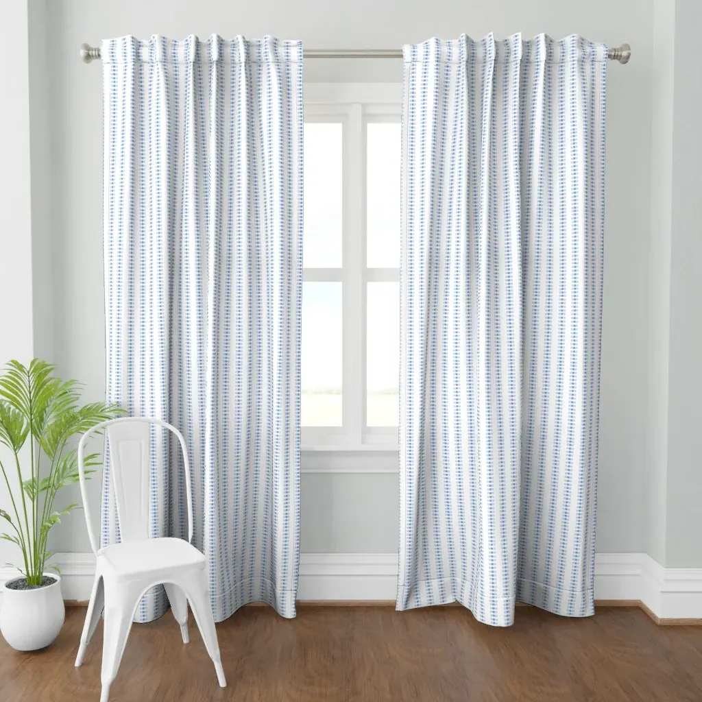 Thin Summer Stripes Curtain Panel - Light Blue product