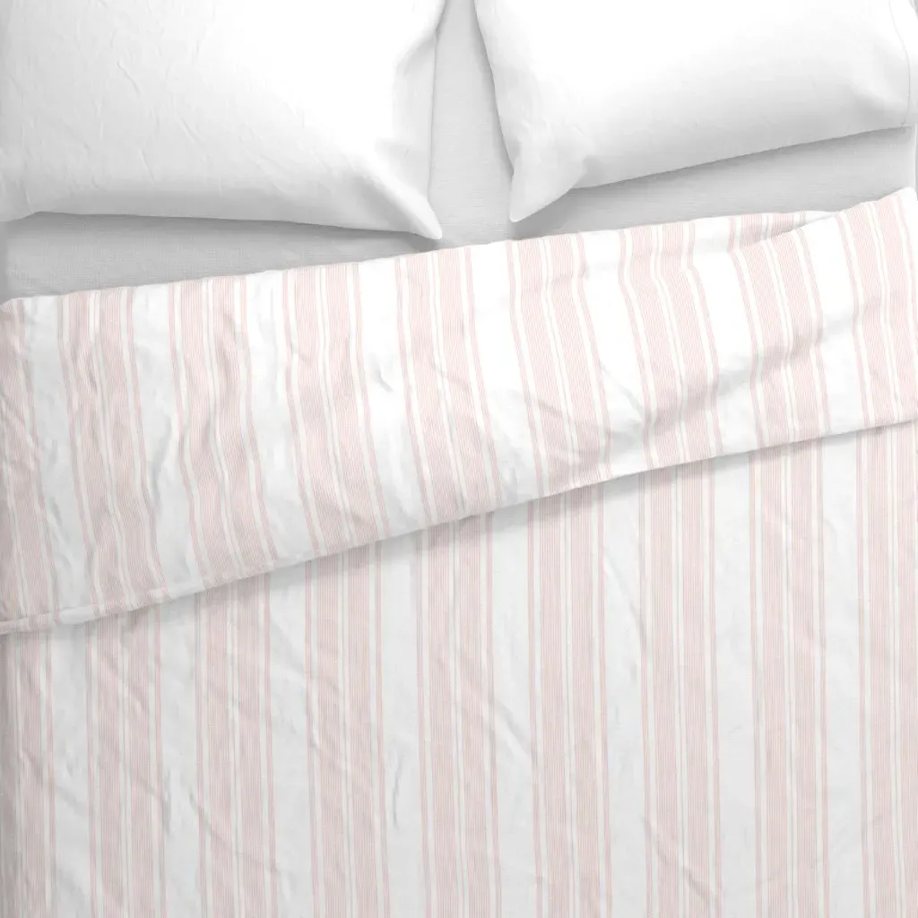 Thin Ticking Stripes Duvet Cover - Pink alternate view
