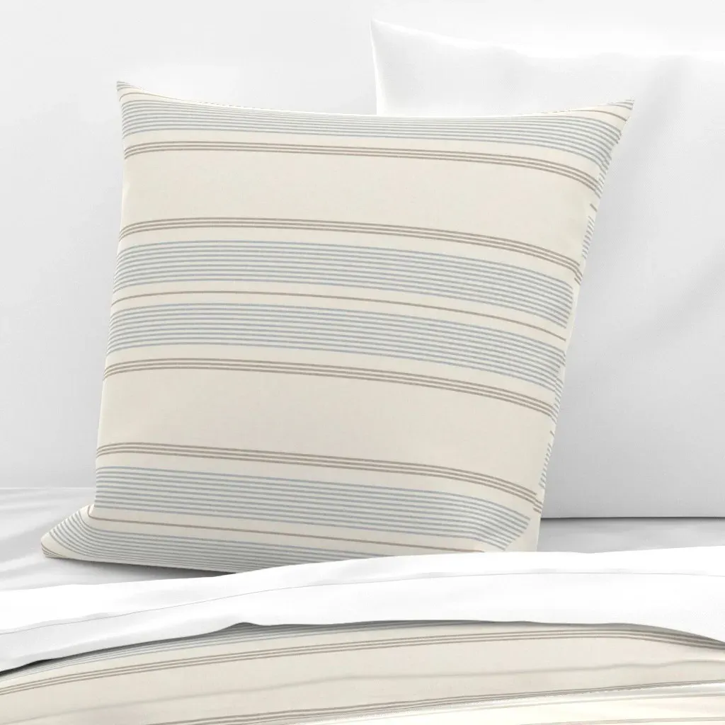 Thin Ticking Stripes Euro Pillow Sham - Blue product