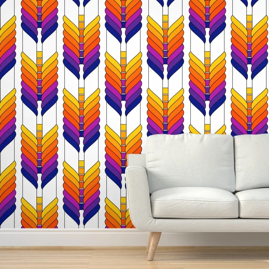Threads Rainbow Peel and Stick Wallpaper - Orange product
