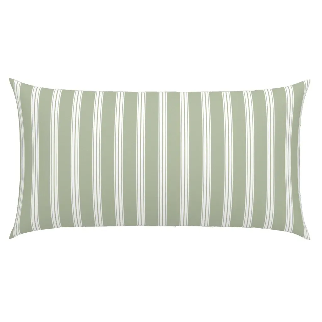 Ticking Stripe King Pillow Sham - Sage Green product