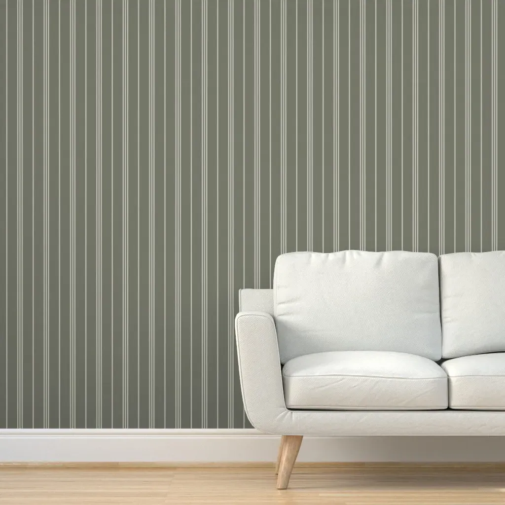 Ticking Stripes Peel and Stick Wallpaper - Gray product