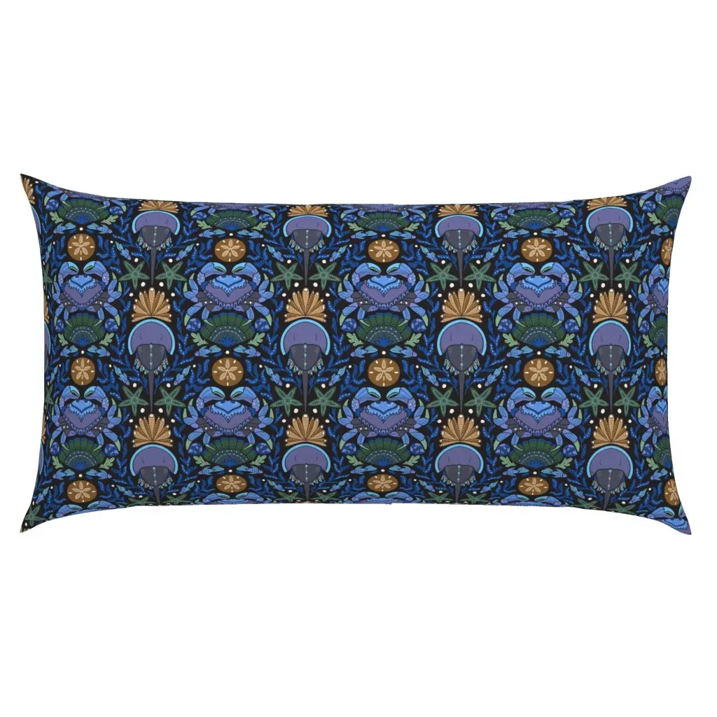 Tidalpool Bioluminescent Small King Pillow Sham - Dark Blue product