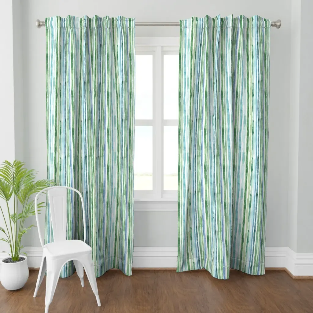 Tide Lines Curtain Panel - Green product