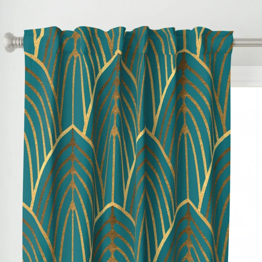 Tiffany Curtain Panel - Teal alternate view