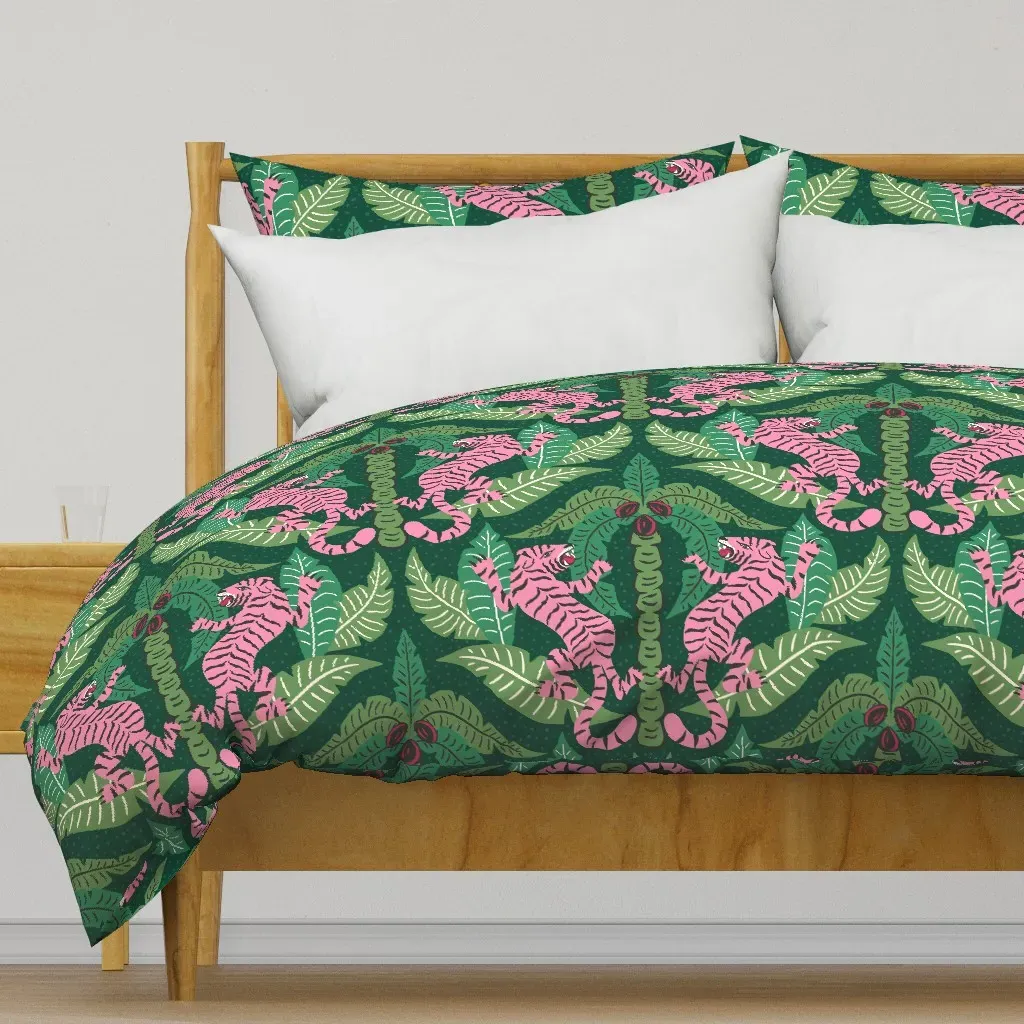 Tiger Damask Duvet Cover - Pink product
