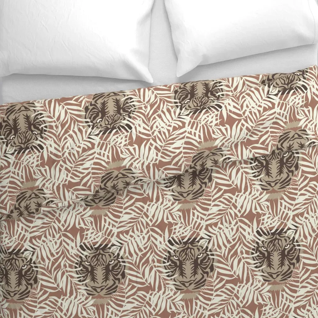 Tiger In Hiding Duvet Cover - Brown alternate view
