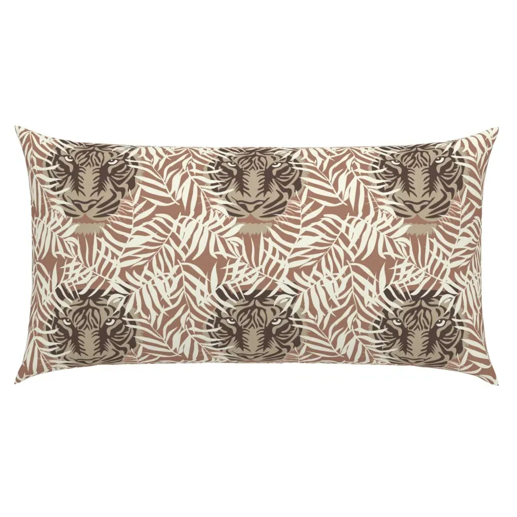 Tiger In Hiding King Size Pillow Sham - Brown product