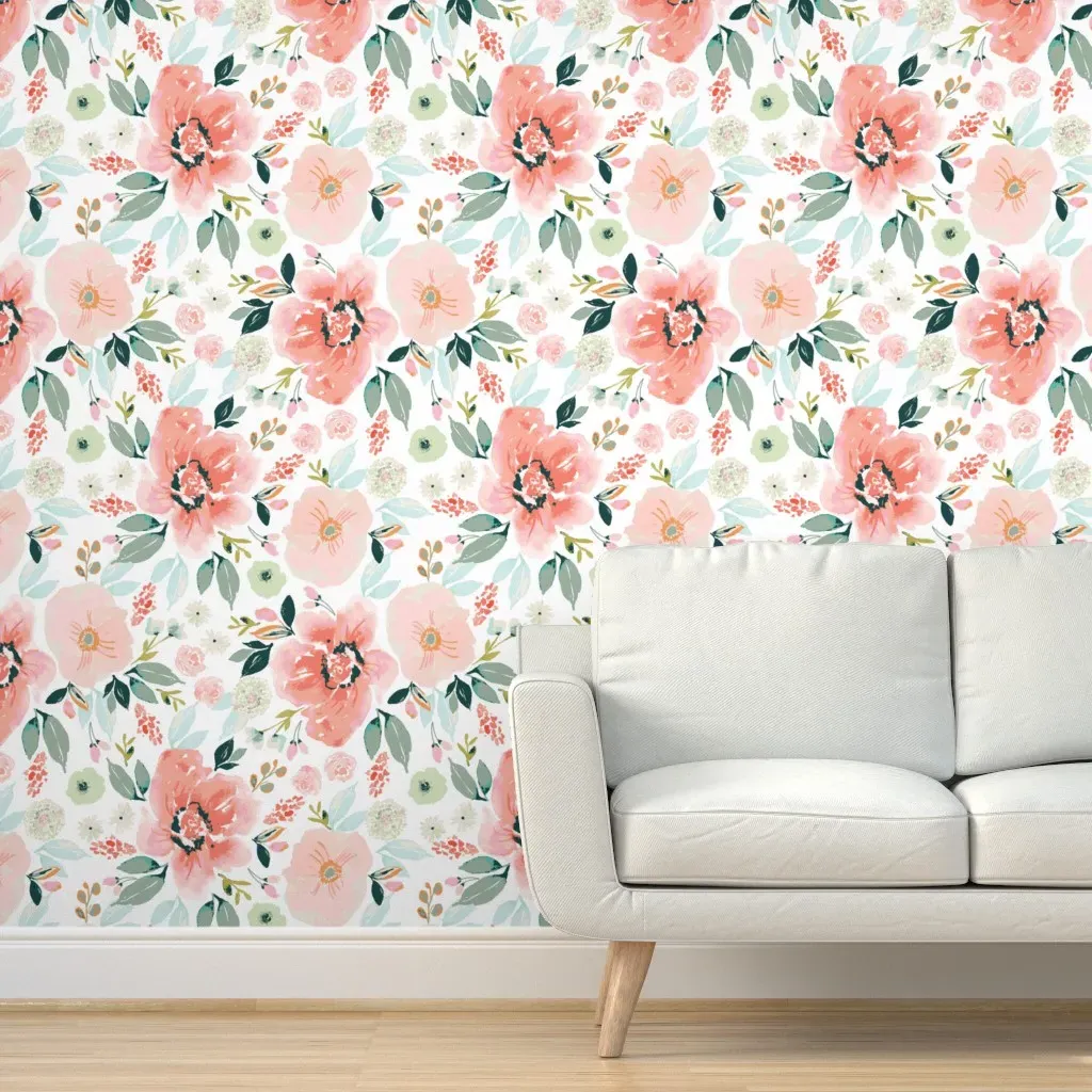 Tiger-Lily-Summer Jumbo Peel and Stick Wallpaper - Pink product