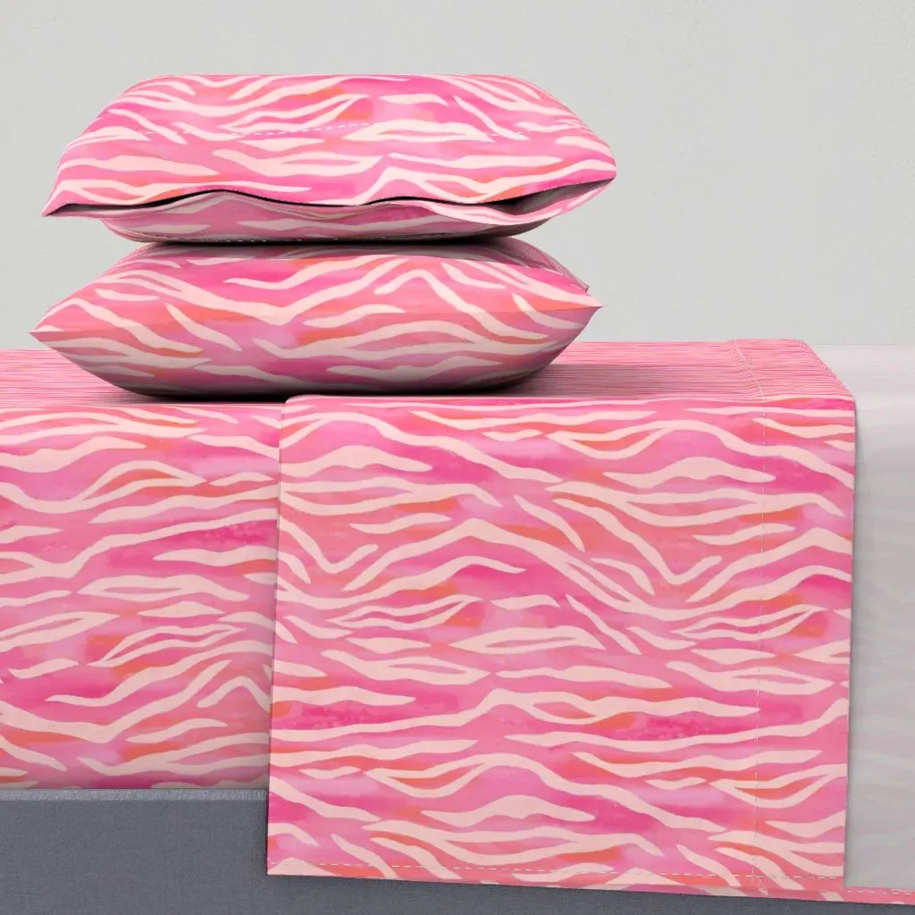 Tiger Stripe Queen Sheet Set - Pink product