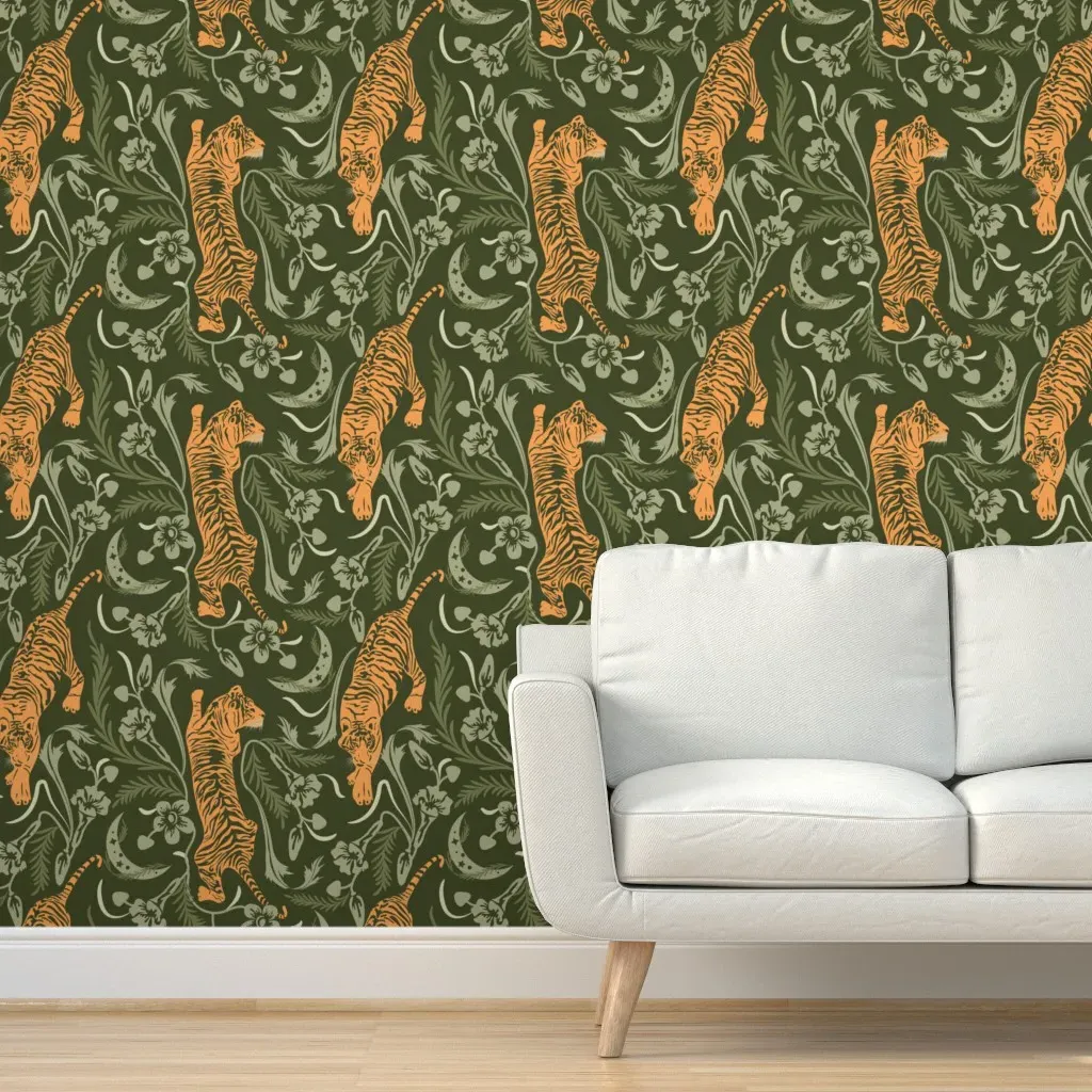 Tigris Nouveau Peel and Stick Wallpaper - Orange product
