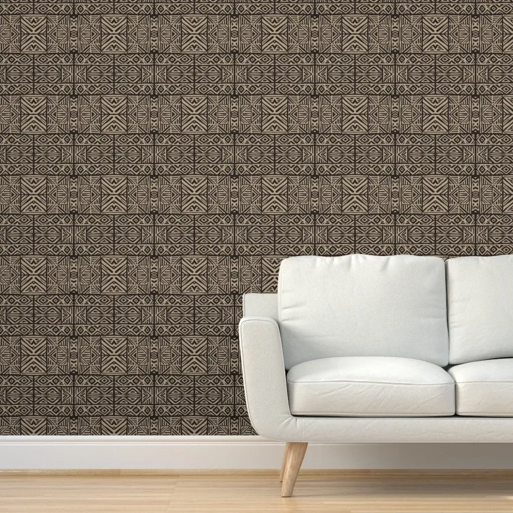 Tiki Classico Peel and Stick Wallpaper - Taupe, Brown product