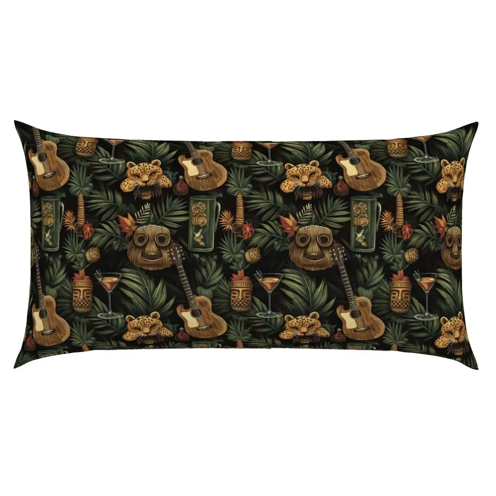 Tiki Night Lounge King Pillow Sham - Green product