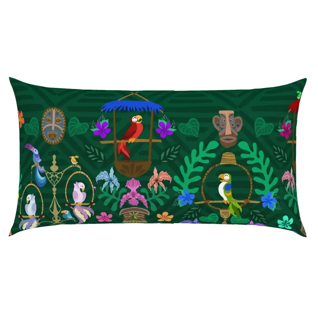Tiki Room King Size Pillow Sham - Green product