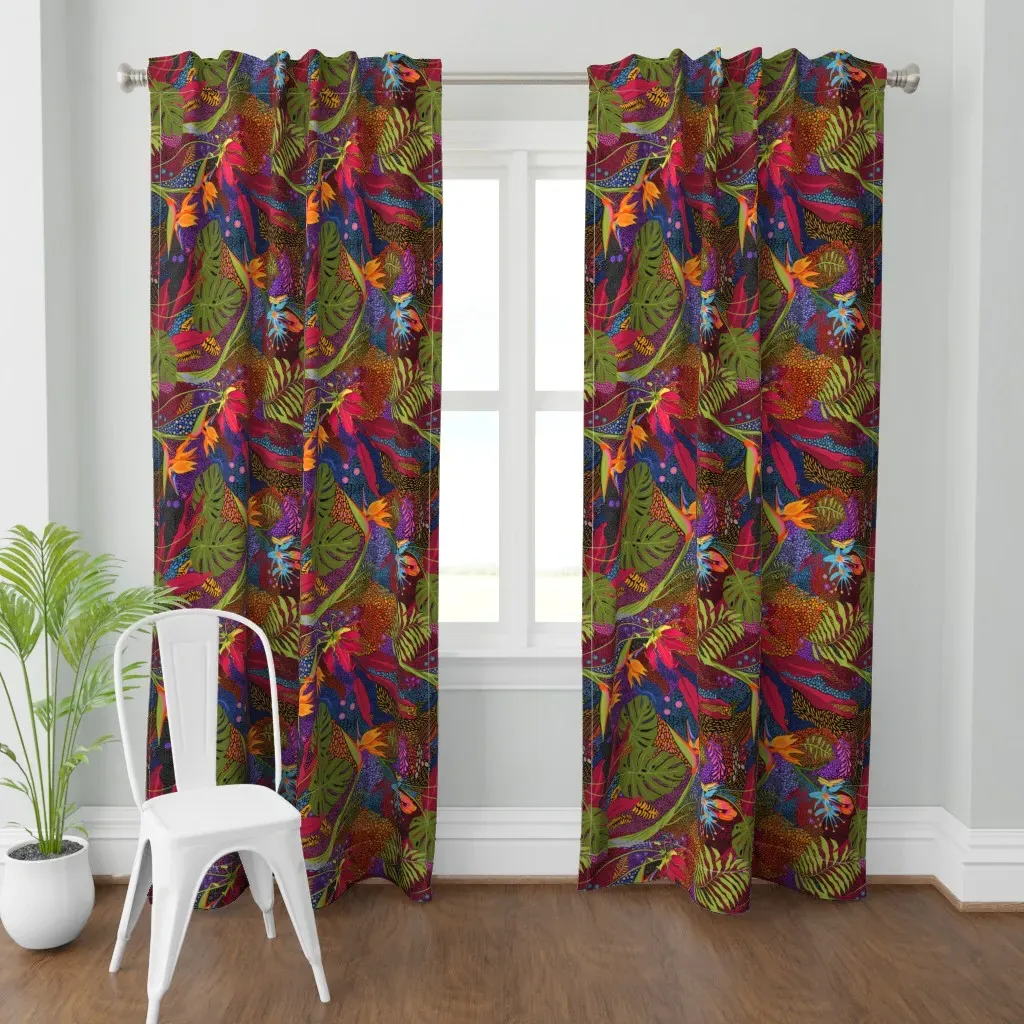 Tiki Tiki Curtain Panel - Red product