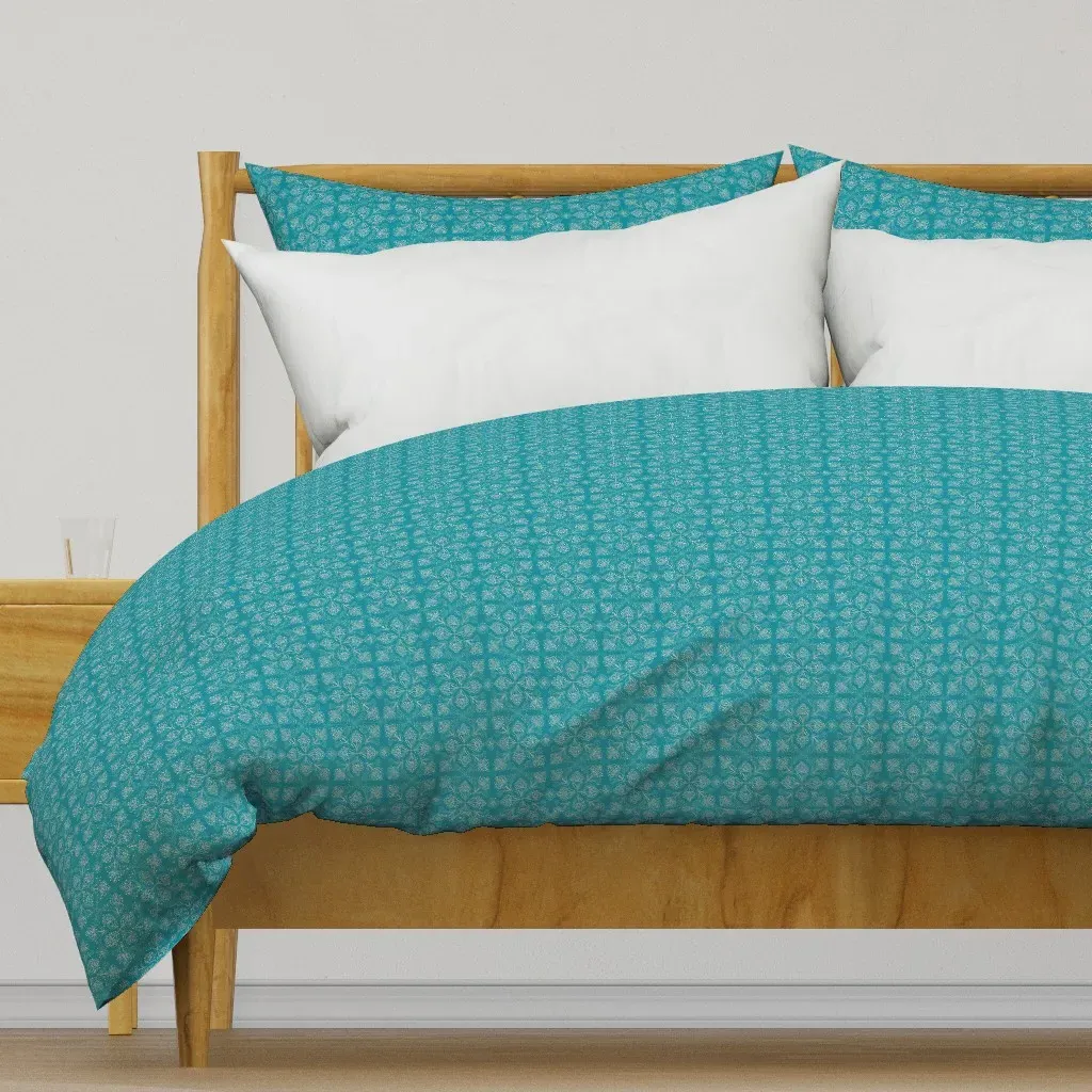 Tiled Medallions Duvet Cover - Teal product