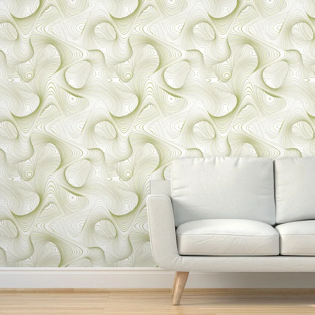 Timewarp Peel and Stick Wallpaper - Light Green product