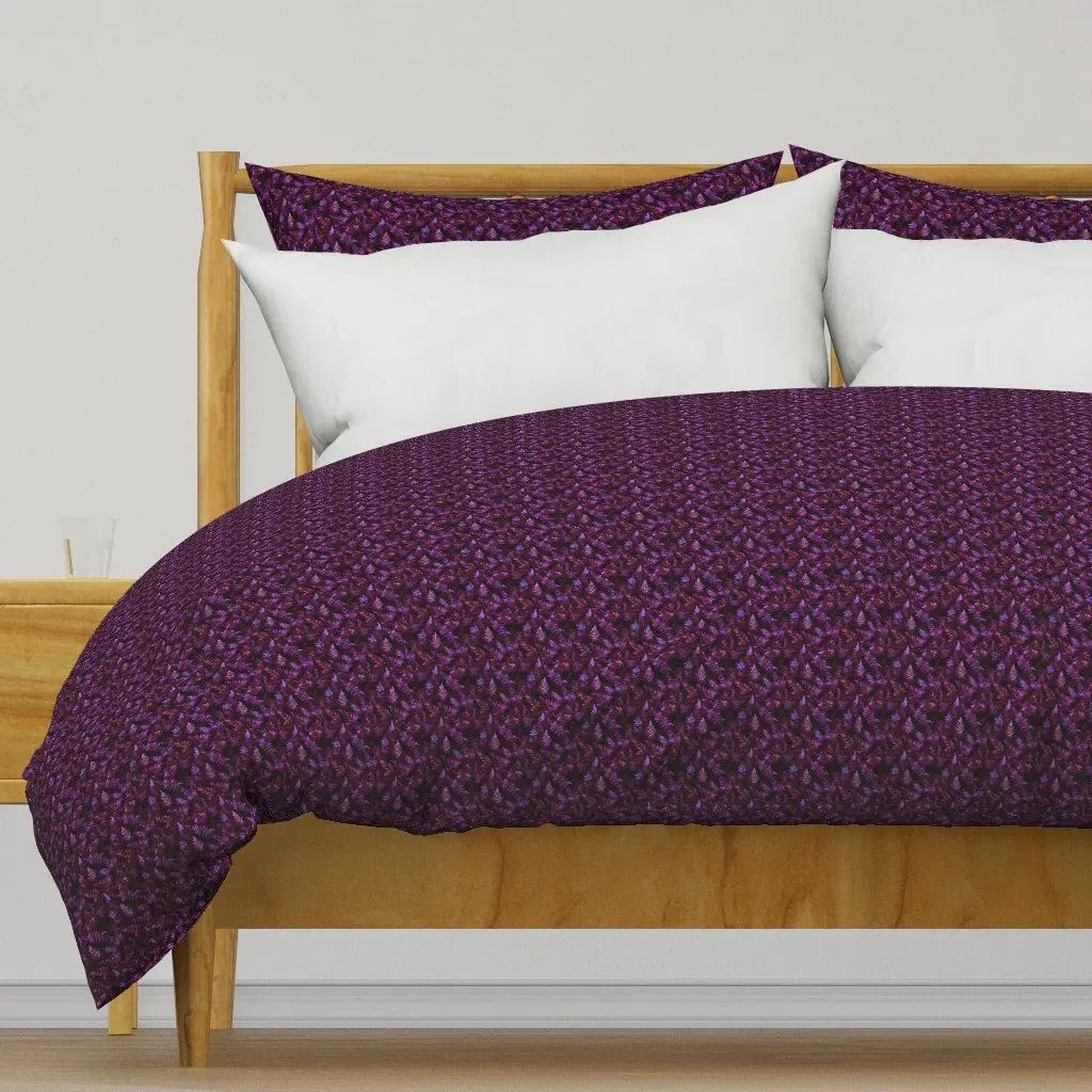 Tiny Forest Watercolor Duvet Cover - Purple product