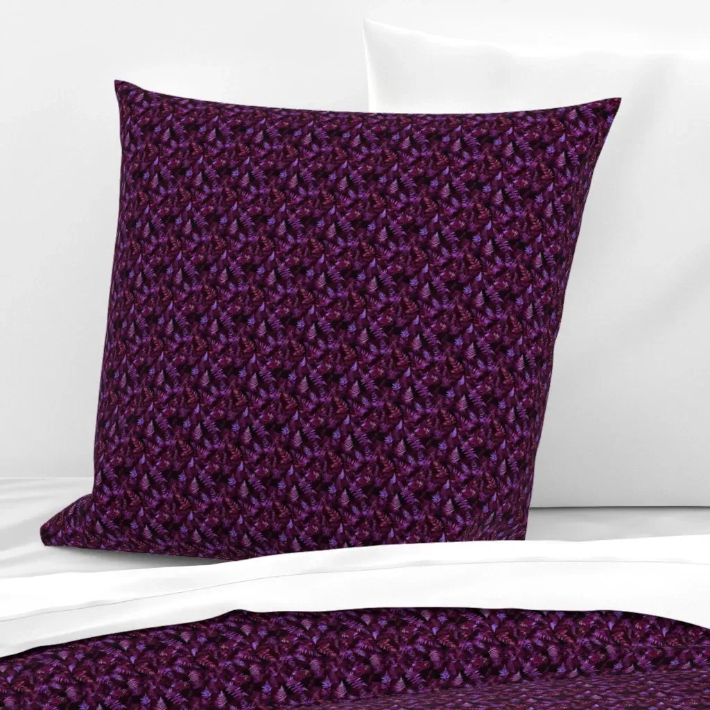 Tiny Forest Watercolor Euro Pillow Sham - Purple product