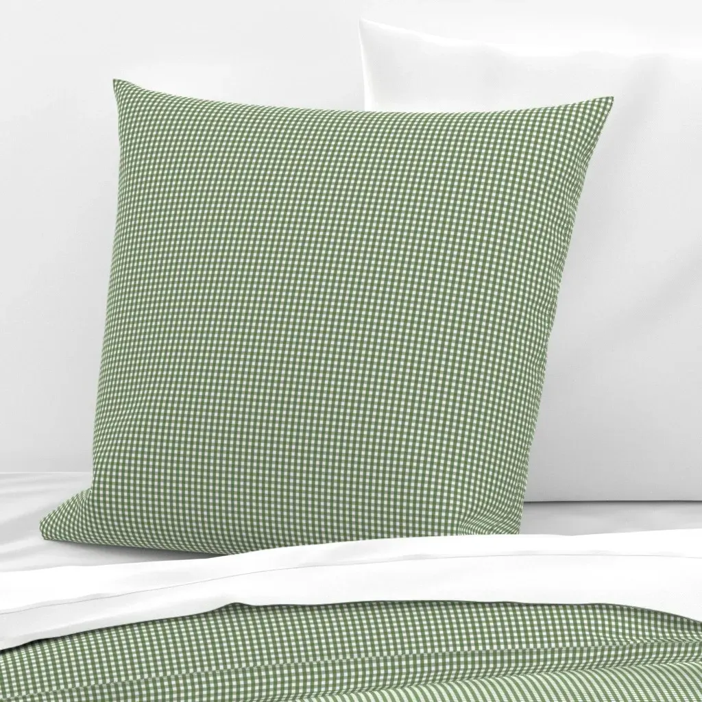 Tiny Gingham Euro Pillow Sham - Sage Green product