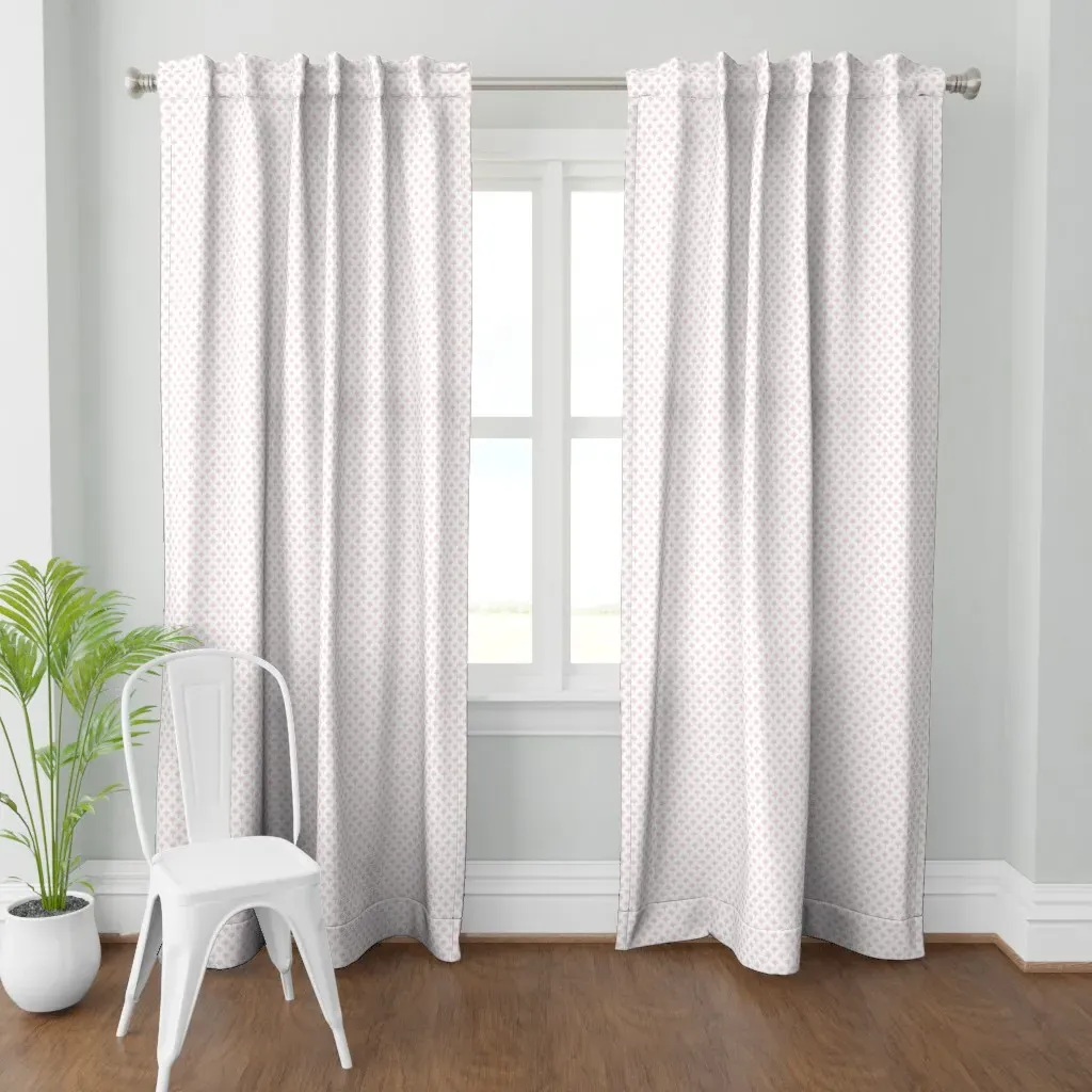 Tiny Palm Curtain Panel - Pale Pink product