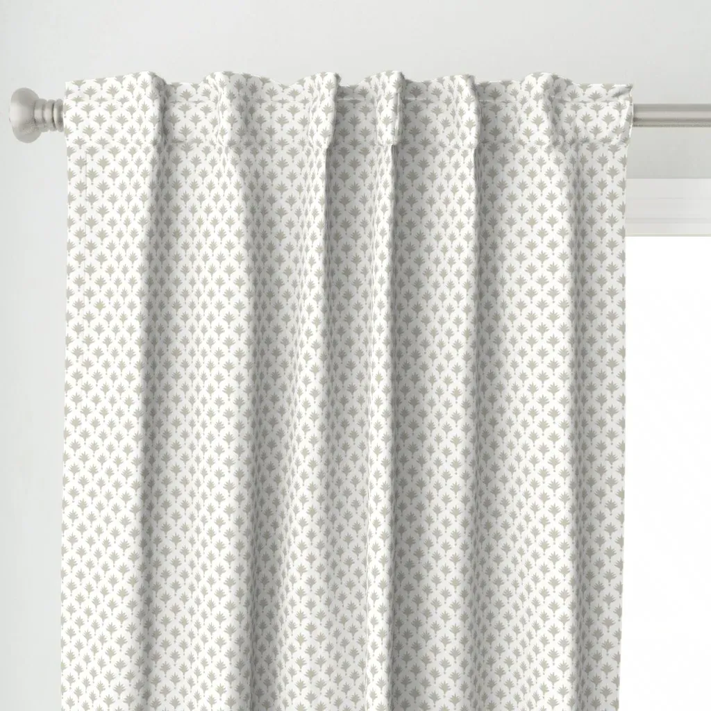 Tiny Palm Curtain Panel - Taupe alternate view