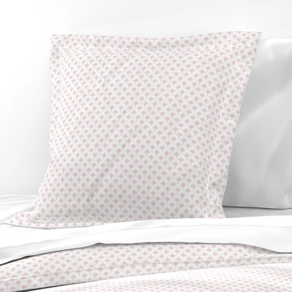 Tiny Palm Euro Pillow Sham - Pink, White product