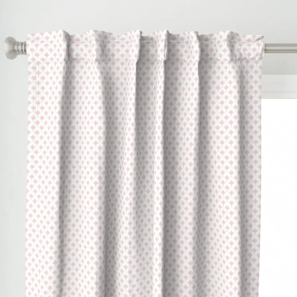 Tiny Palm Print Ballet Curtain Panel - Pink alternate view