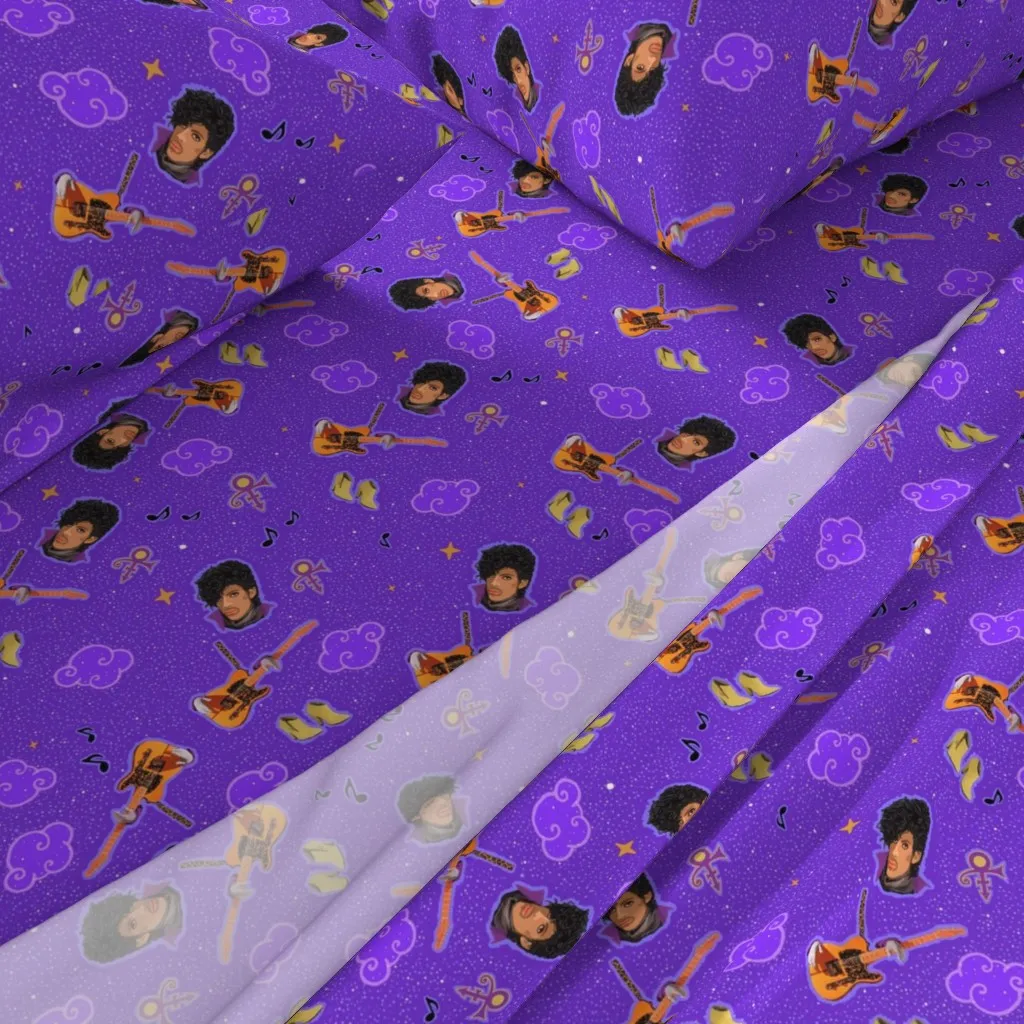 Tiny Scale Party Like It's 1999 Queen Sheet Set - Purple alternate view