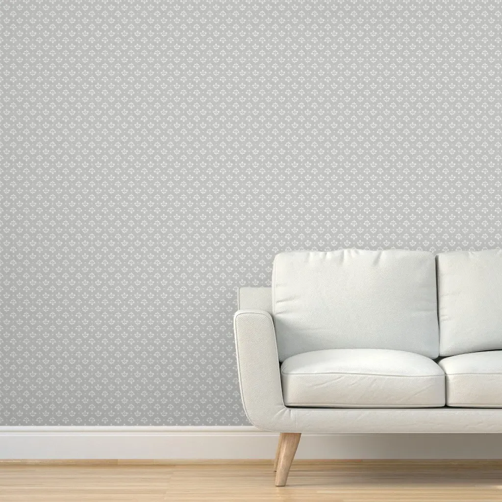 Tiny Thistle Stars Peel and Stick Wallpaper - White, Grey product