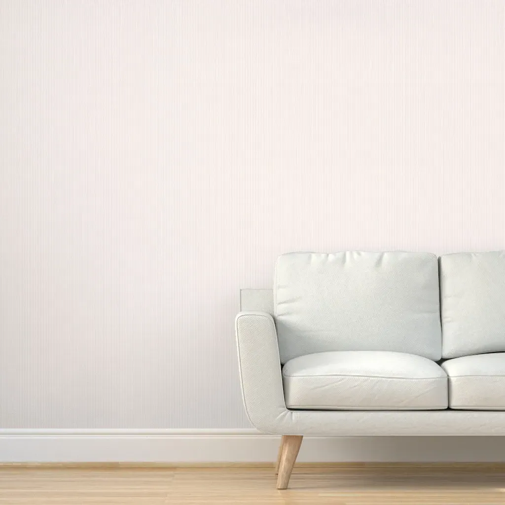 Tiny Ticking Stripe Peel and Stick Wallpaper - Pale Blush product