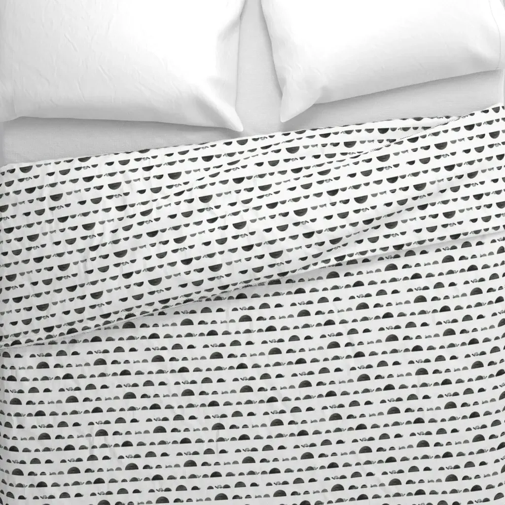 Tiny Turtle Pebbles In A Row Duvet Cover - Dark Gray alternate view