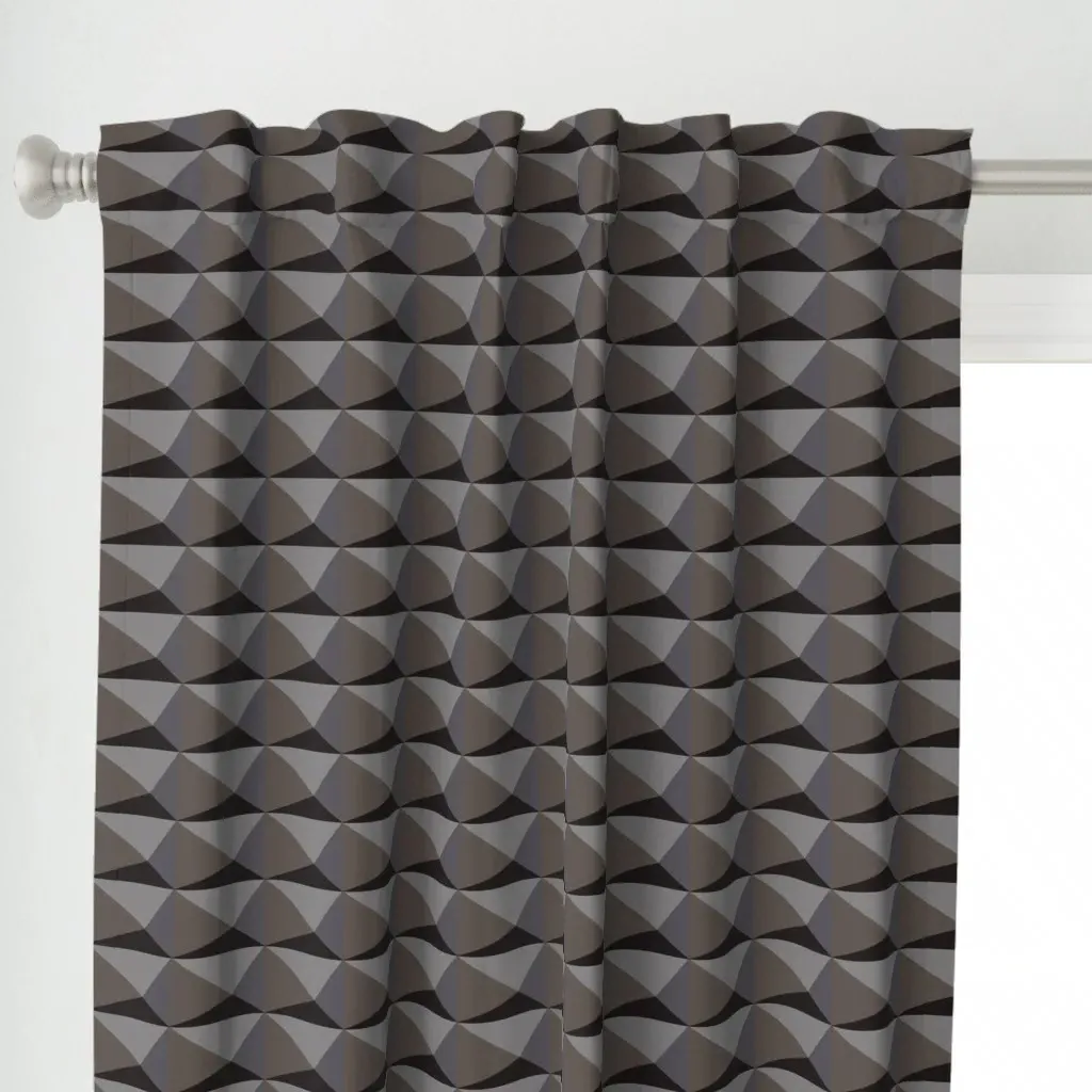 Titanium Diamond Stud Curtain Panel - Dark Gray alternate view