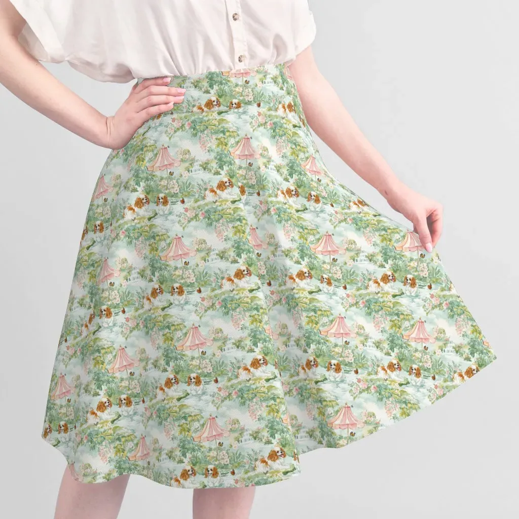 Toile De Jouy Cavalier Pique Fabric - Green alternate view