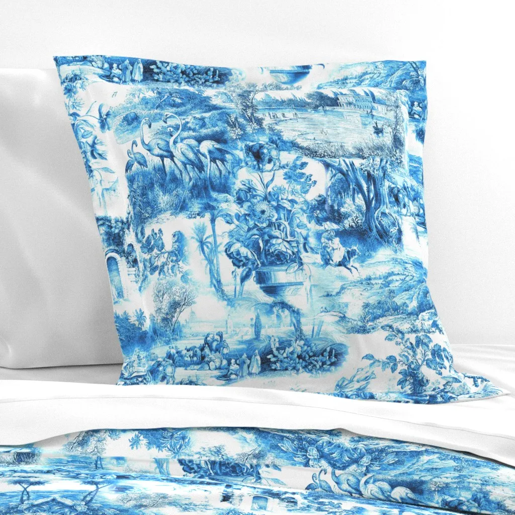 Toile Euro Pillow Sham - Blue product
