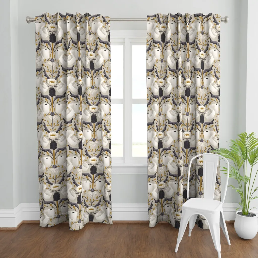 Toilet Aesthetics L Curtain Panel - Dusky Purple product