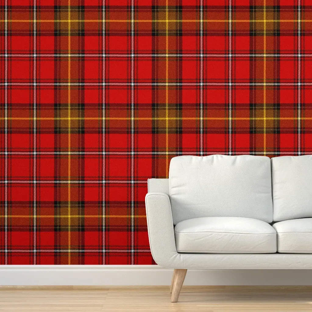 Tomato Soup Plaid Peel and Stick Wallpaper - Red product