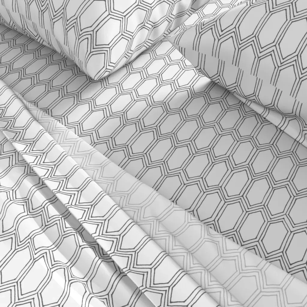 Tons Of Tiles King Sheet Set - Dark Gray alternate view