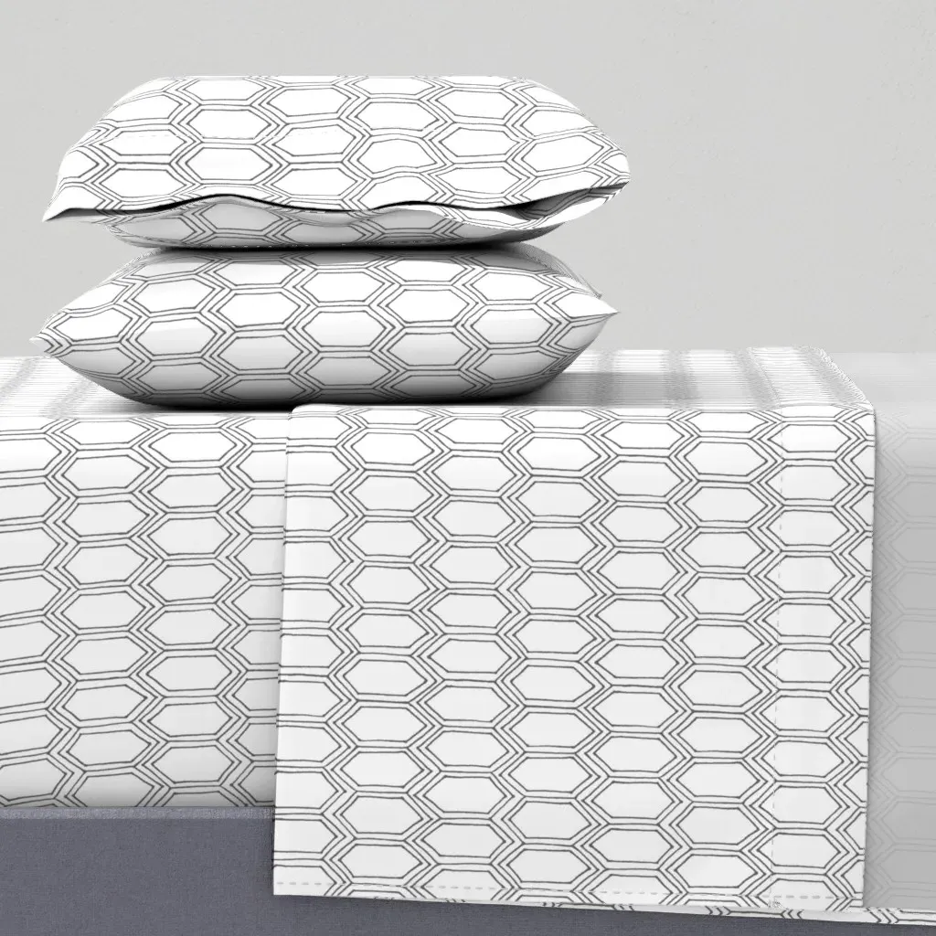Tons Of Tiles King Sheet Set - Dark Gray product