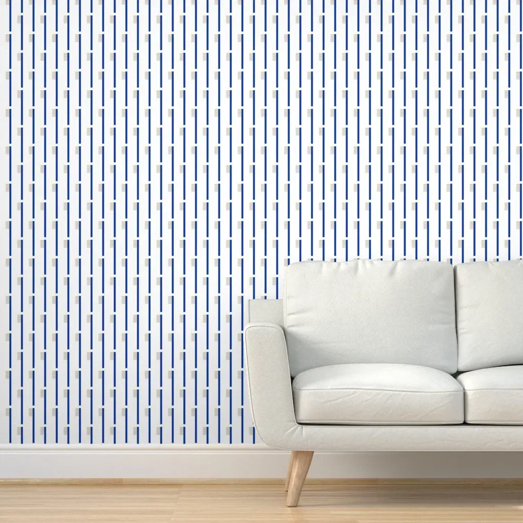Toothbrush Dental Peel and Stick Wallpaper - Blue product
