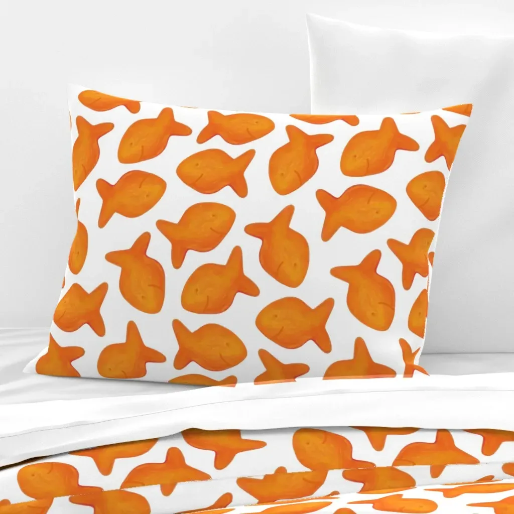 Toss Goldfish Standard Knife Edge Cushion Cover - Orange, Cotton Sateen product