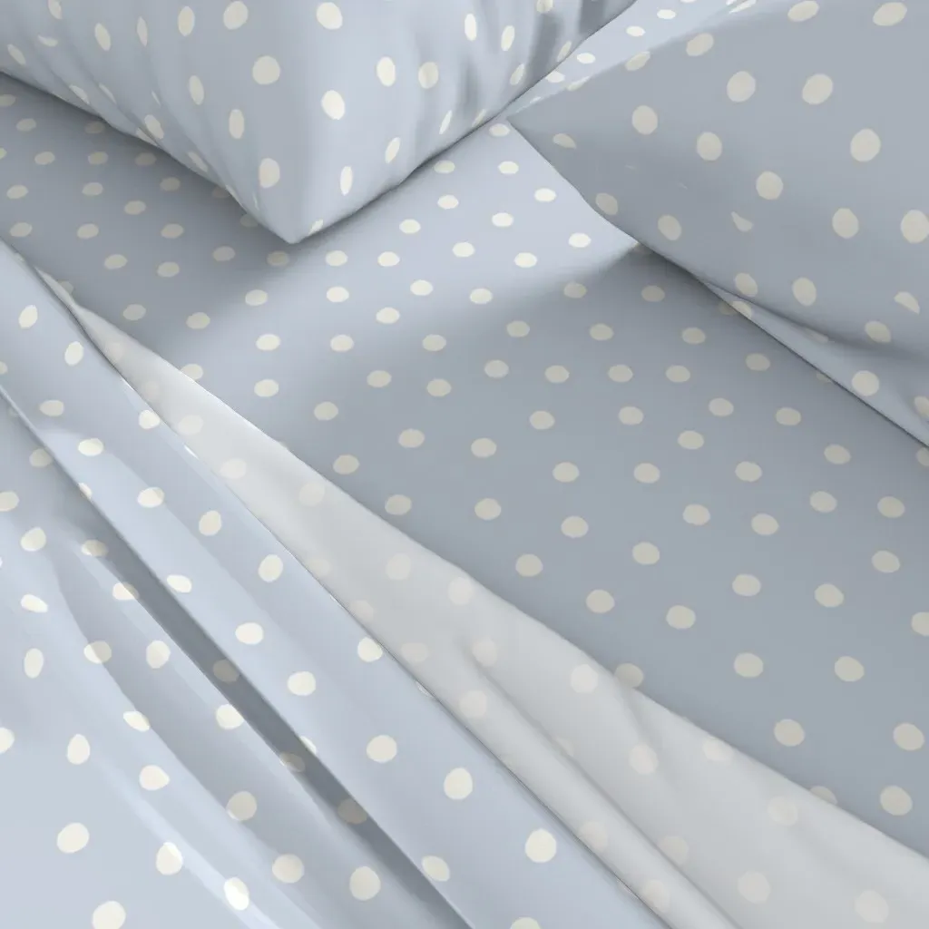 Tossed Polka Dot Medium Ice Melt Twin Sheet Set - Blue alternate view