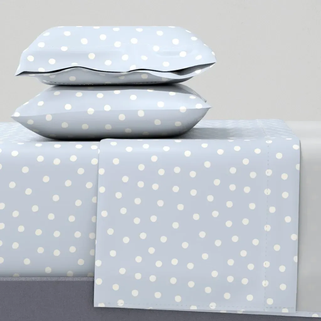 Tossed Polka Dot Medium Ice Melt Twin Sheet Set - Blue product